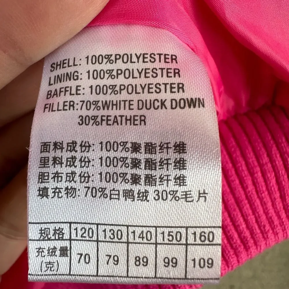 Chickeeduck Girls Pink Polka Dot Removable Hoodie Puffer Zip Up Vest Pockets